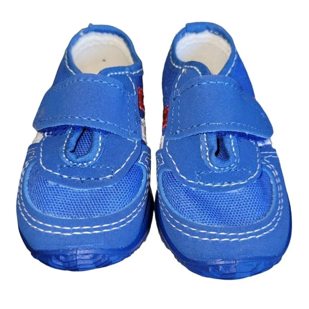 Vintage 70s-80s Child's Tennis Shoes Size 2 Hook Loop Closure‎ Sneakers Doll